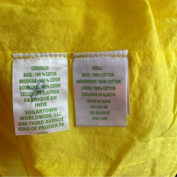 New! Lilly Pulitzer Asteria Eyelet Babydoll Dress in Resort Yellow‎ - Picture 10 of 11